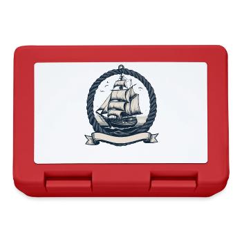 Sailing Ship Adventure Maritime Motif - Lunchbox - red - Front