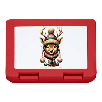Adorable vintage design with cute reindeer - Lunchbox - red - Front