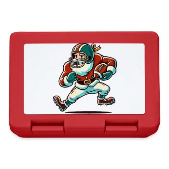 Santa Claus Playing Football Joy - Lunchbox - red - Front