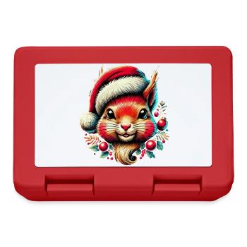 Christmas squirrel with cap - Lunchbox - red - Front