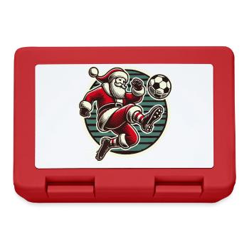 Santa Claus Soccer Player Design - Lunchbox - red - Front