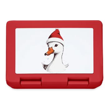 Canard de Noël avec chapeau de Noël - Boîte à goûter - rouge - Devant