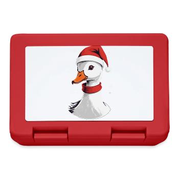 Canard de Noël avec chapeau et flocons de neige - Boîte à goûter - rouge - Devant
