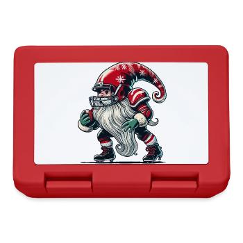 Noël Football Gnome Nain Elfe Gnome Gnome - Boîte à goûter - rouge - Devant