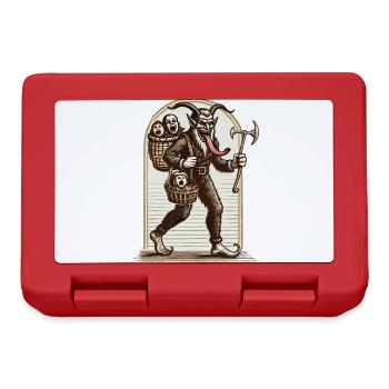 Scary Krampus with naughty children - Lunchbox - red - Front