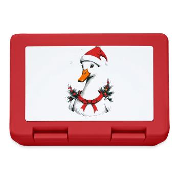 Canard de Noël avec un joli chapeau de Noël - Boîte à goûter - rouge - Devant