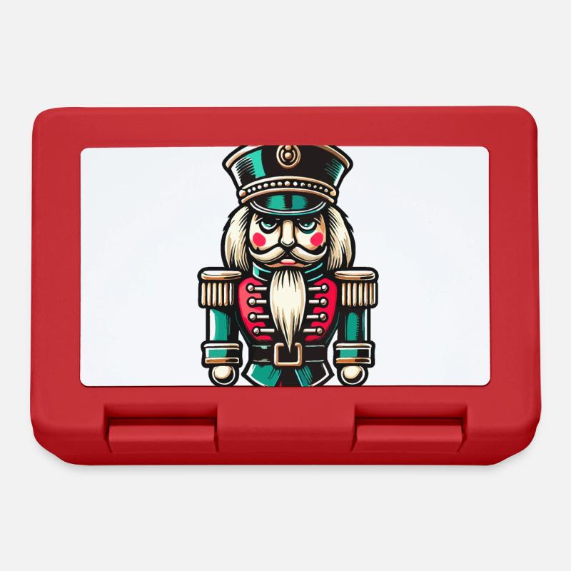 Weihnachtlicher Nussknacker Illustration - Brotdose - Rot