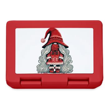 Christmas Gnome Woman Gnome Girl Elf - Lunchbox - red - Front