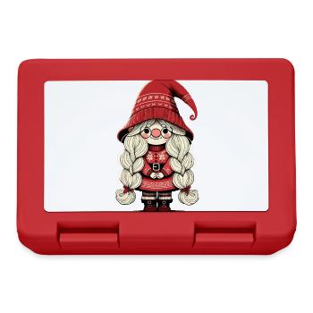 Christmas Gnome Gnome Girl - Lunchbox - red - Front
