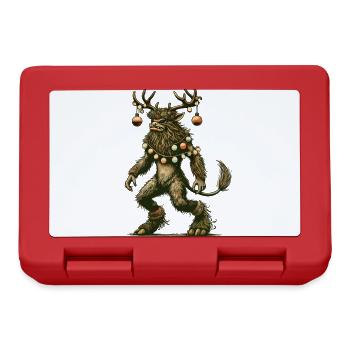 Festlicher Krampus Weihnachtszauber - Brotdose - Rot - Vorne