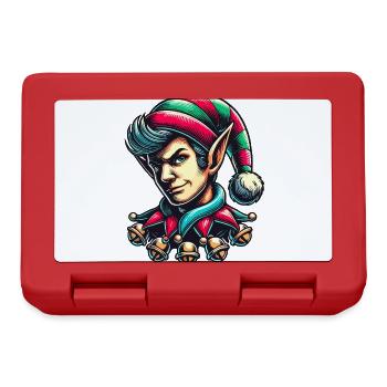 Vilain elfe de Noël avec des cloches - Boîte à goûter - rouge - Devant