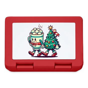 Merry Christmas Retro Style - Lunchbox - red - Front