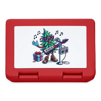 Musique de sapin de Noël rétro de Noël - Boîte à goûter - rouge - Devant