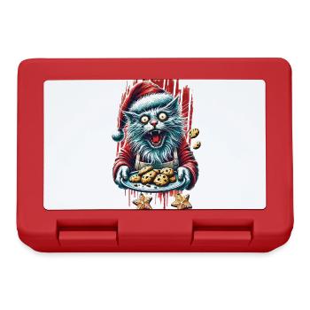 Crazy Cat Christmas Cookie Chaos - Lunchbox - red - Front