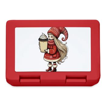Christmas gnome for coffee lovers - Lunchbox - red - Front