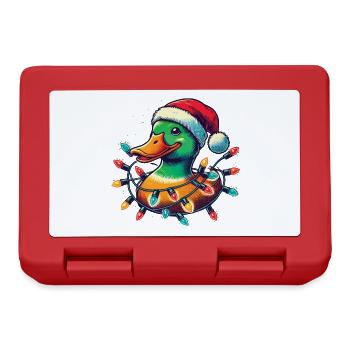 Drôle de canard avec lumière de Noël - Boîte à goûter - rouge - Devant