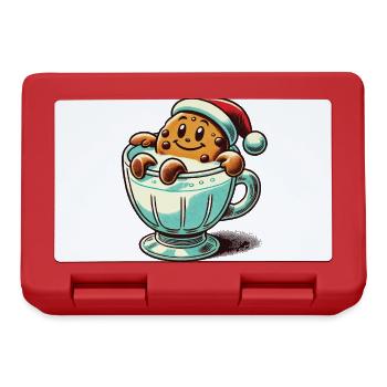 Merry Biscuit Christmas Retro Vintage Style - Lunchbox - red - Front