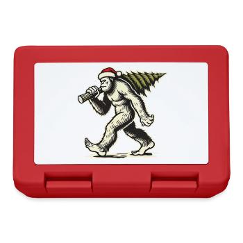 Bigfoot de Noël avec arbre de Noël - Boîte à goûter - rouge - Devant