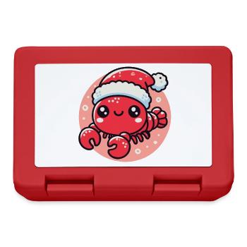 Merry Christmas crab with hat - Lunchbox - red - Front