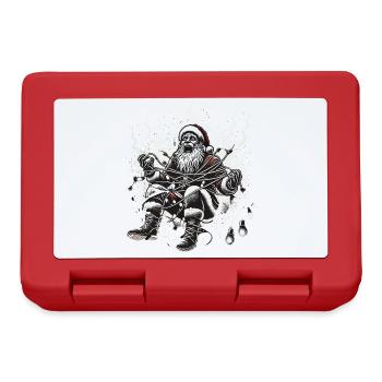 Père Noël choc électrique design humoristique - Boîte à goûter - rouge - Devant