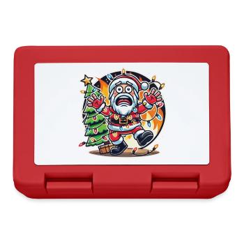 Chaos de Noël avec choc électrique dessin animé - Boîte à goûter - rouge - Devant