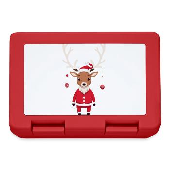 Merry Reindeer Christmas Outfit - Lunchbox - red - Front