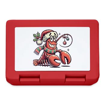 Fröhliche Weihnachten Hummer Cartoon - Brotdose - Rot - Vorne
