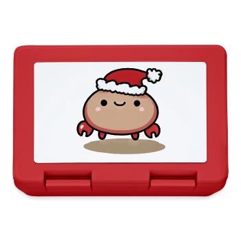 Cute Christmas crab with hat - Lunchbox - red - Front