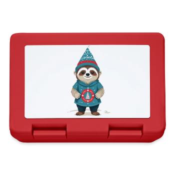 Cozy Sloth Gnome Gnome Gnome - Lunchbox - red - Front