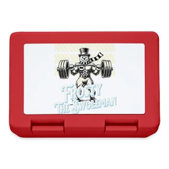 Frosty the Swoleman Snowman Winter Fitness - Lunchbox - red - Front