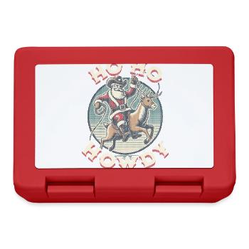 Christmas Cowboy Santa Claus Western - Lunchbox - red - Front
