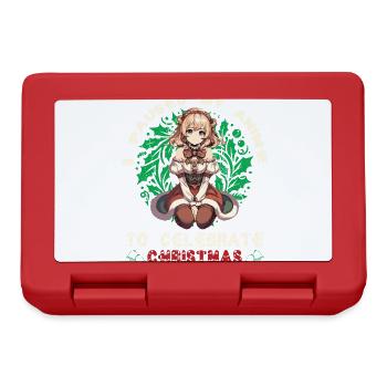 Anime Christmas Kawaii Celebration - Lunchbox - red - Front
