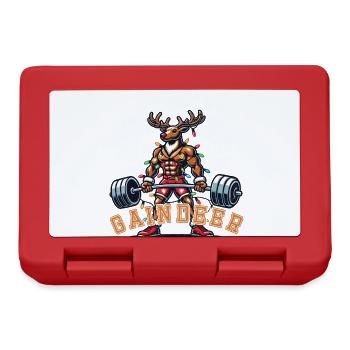Muscle Reindeer Christmas Fitness Fun Fun - Lunchbox - red - Front