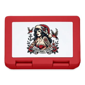 Weihnachtlicher Streetwear Tattoo Ästhetik - Brotdose - Rot - Vorne