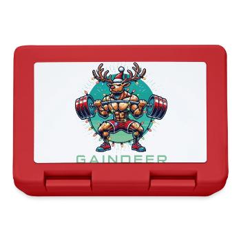 Strong Gaindeer Fitness Reindeer Gym Humor - Lunchbox - red - Front