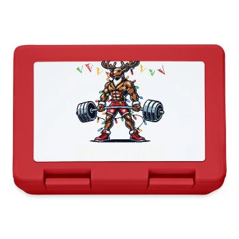 Muscle Reindeer Christmas Gaindeer Fun - Lunchbox - red - Front