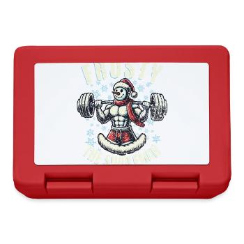 Frosty the Swoleman Snowman Fitness - Lunchbox - red - Front