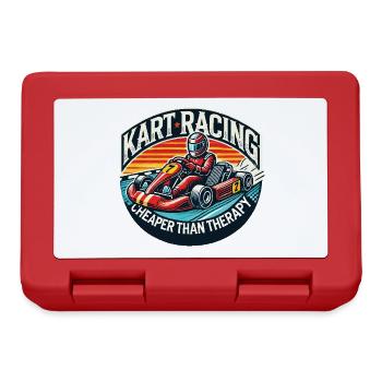 Les courses de kart moins chères que la thérapie - Boîte à goûter - rouge - Devant