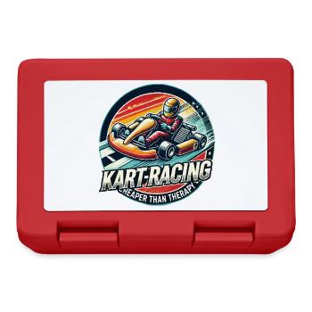 Kart racing cheaper than therapy - Lunchbox - red - Front