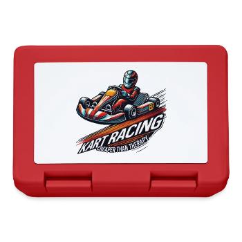 Go-kart race cheaper than therapy - Lunchbox - red - Front