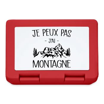 Je Peux Pas J'ai Montagne - Boîte à goûter - rouge - Devant