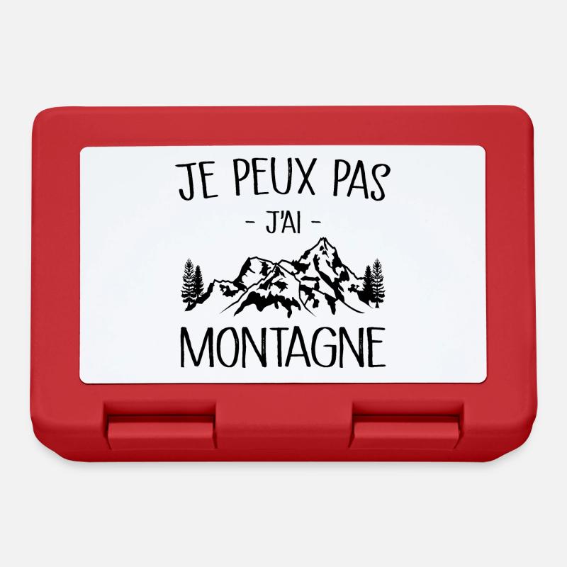 Je Peux Pas J'ai Montagne - Boîte à goûter - rouge