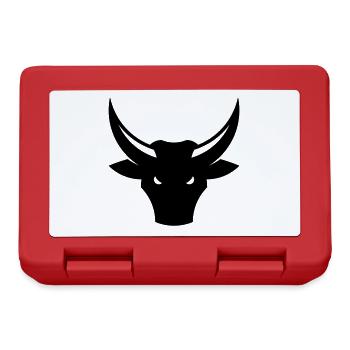 Bull / Taurus / Ox / Bull Head (1C) - Lunchbox - red - Front