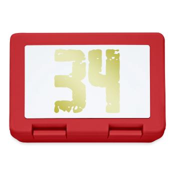 34 Number Vintage - Lunchbox - red - Front