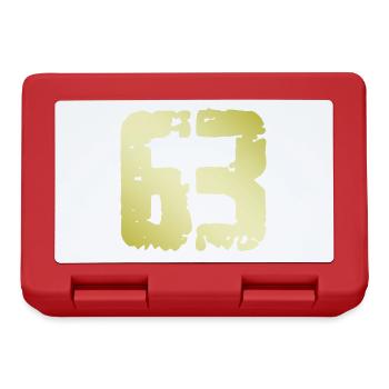 63 Number Vintage - Lunchbox - red - Front