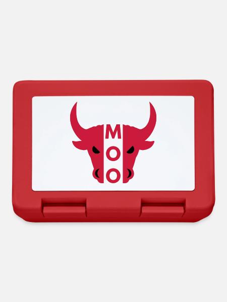 Moo (half head bull) - Lunchbox - red