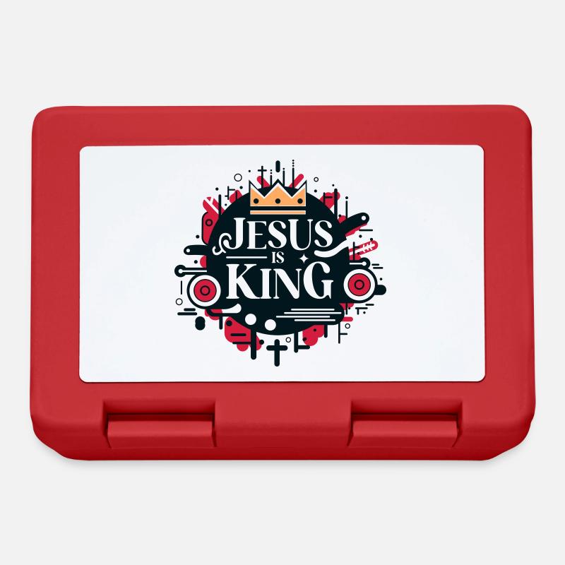 Jesus ist König - Brotdose - Rot