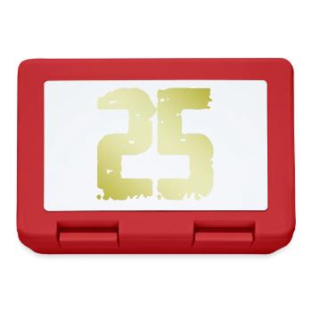 25 Nombre Vintage - Boîte à goûter - rouge - Devant