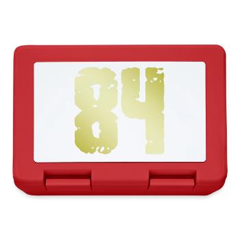 84 Zahl Vintage - Brotdose - Rot - Vorne