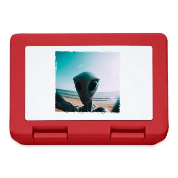 Alien Beach Selfie - Brotdose - Rot - Vorne